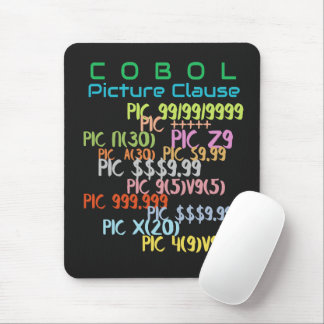 Picture Clause in Cobol Programming Language Mouse Pad