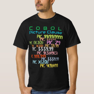 Picture Clause in Cobol Programming Language T-Shirt