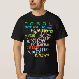 Picture Clause in Cobol Programming Language T-Shirt