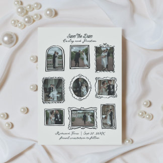 Picture Frames Hand Drawn Save The Date Card