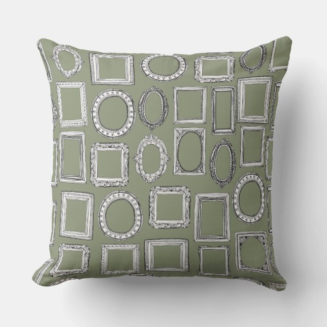 picture frames herb throw pillow (Front)