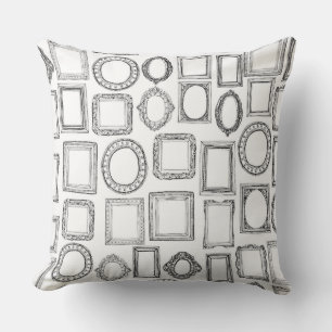 picture frames mono throw pillow
