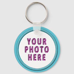 Picture Keychains surrounded by Aqua Frame