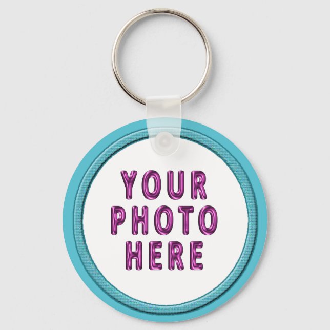 Picture Keychains surrounded by Aqua Frame (Front)