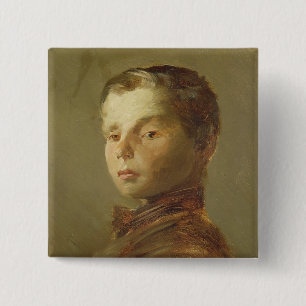 Picture of a Boy, 1875 2 Inch Square Button