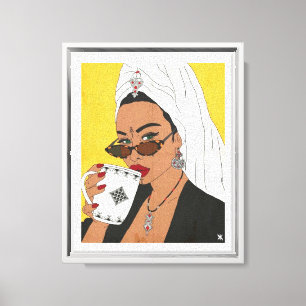 Picture of a Moroccan woman in Amazigh dress Canvas Print
