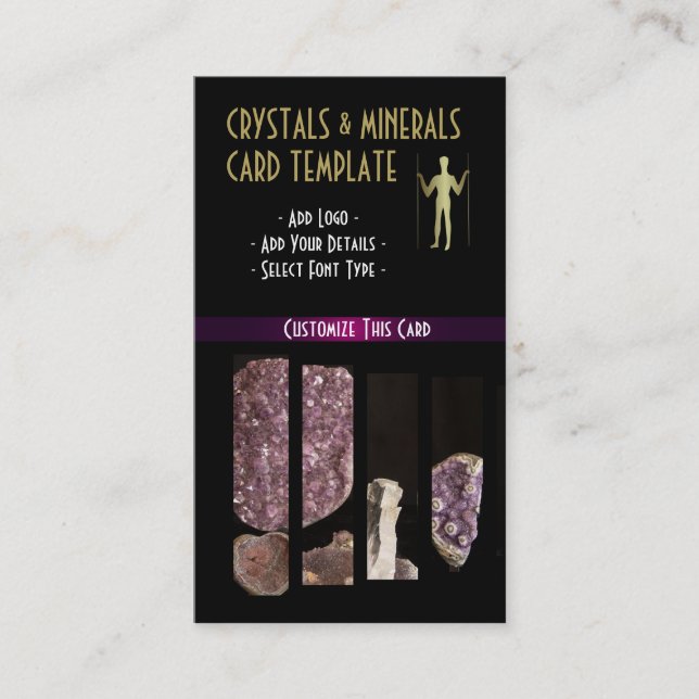 Picture of Amethyst & Gemstone Minerals Business Card (Front)