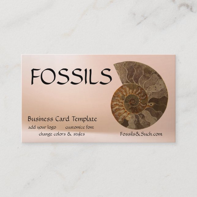 Picture of Ammonites Fossil Business Card (Front)