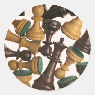 Picture of Chess pieces Classic Round Sticker