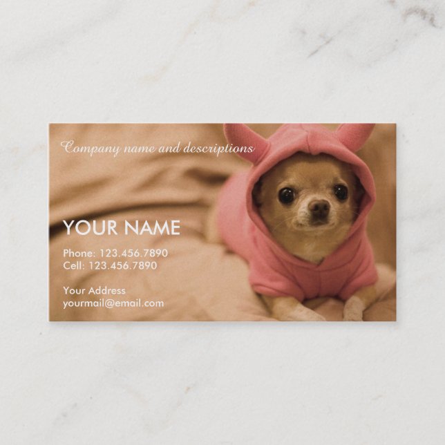 Picture of Cute Chihuahua Business Card (Front)