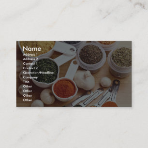 Picture of Fresh spices with garlic cloves Business Card