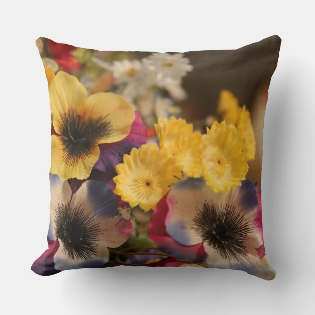 Picture of Garden Flowers Throw Pillow (Front)
