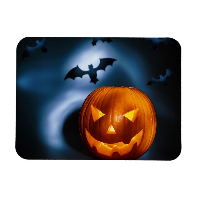 Picture Of Halloween Holiday Background, Carved Magnet (Horizontal)