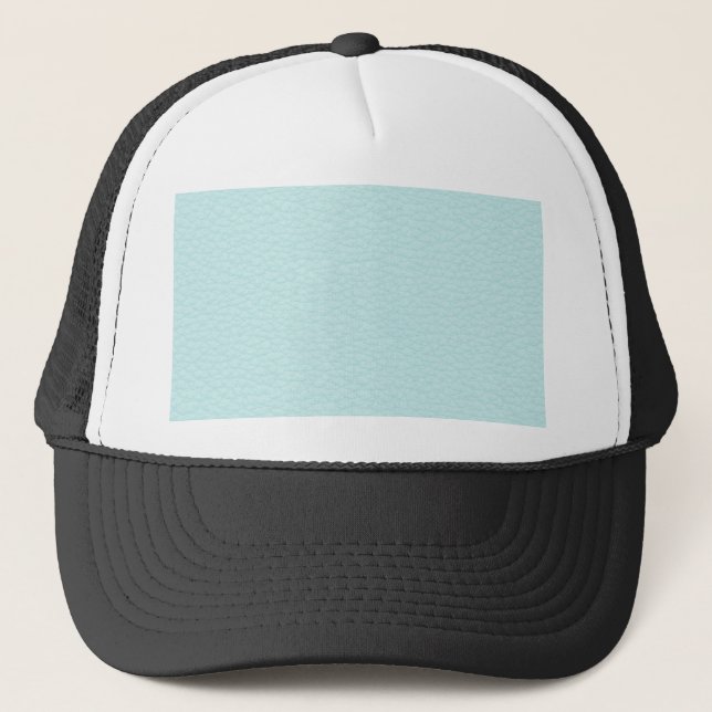 Picture of Light Turquoise Leather. Trucker Hat (Front)