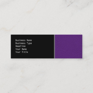 Picture of Purple Leather. Mini Business Card
