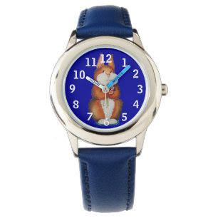 picture of smiling cute brown bunny rabbit watch