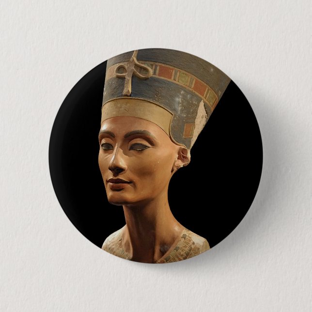 Picture of the Nefertiti Bust in Neues Museum 2 Inch Round Button (Front)