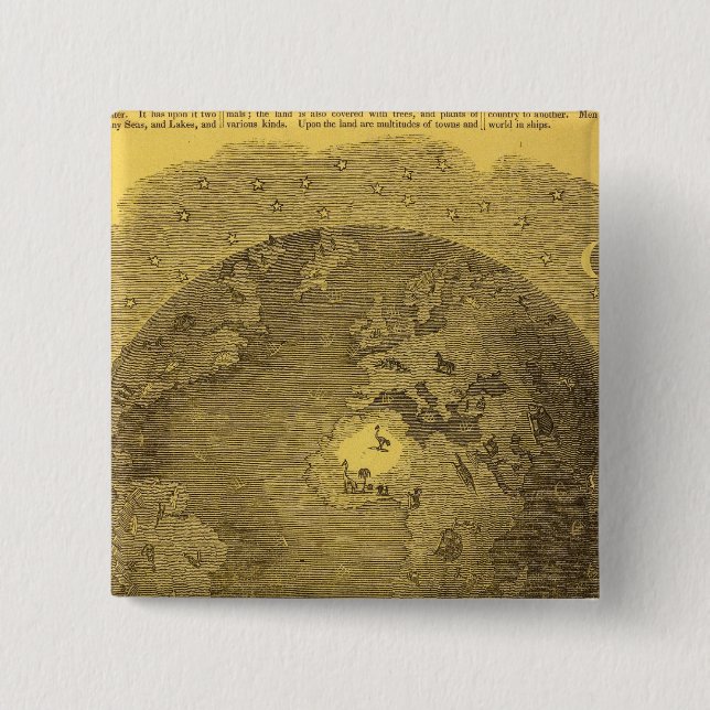 Picture of the World 2 Inch Square Button (Front)