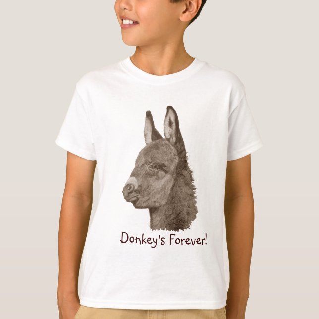 picture of very cute donkey for kids T-Shirt (Front)