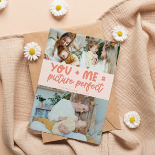 Picture Perfect Peach Photo Valentines Day Holiday Card