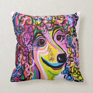 Picture Perfect Poodle Throw Pillow