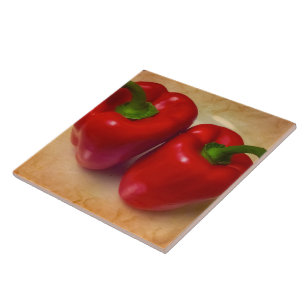 Picture Perfect Red Peppers Tile