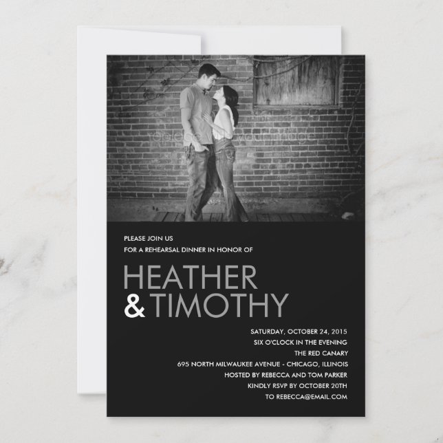 Picture Perfect Rehearsal Dinner/Shower Invitation (Front)