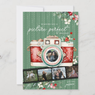 Picture Perfect Vintage Camera Holiday Photo Card