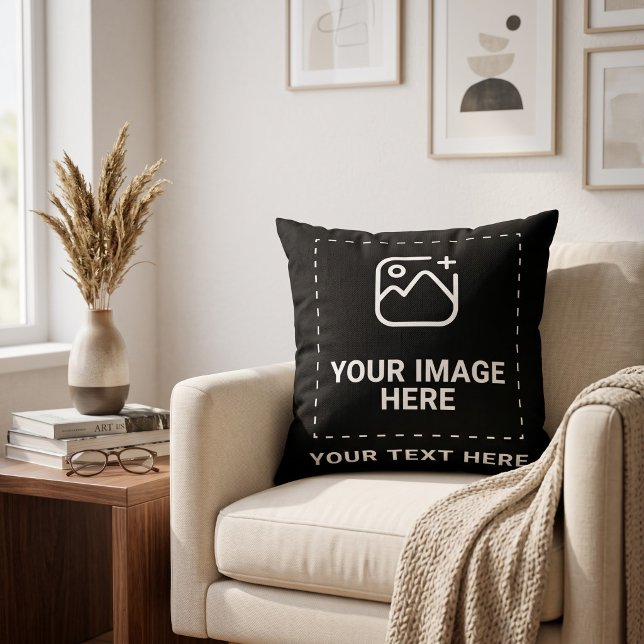 Picture Plus Wording Throw Pillow (Creator Uploaded)