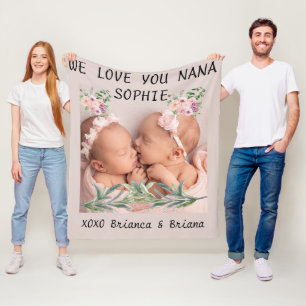 Picture prefect personalized grandma mother's day fleece blanket