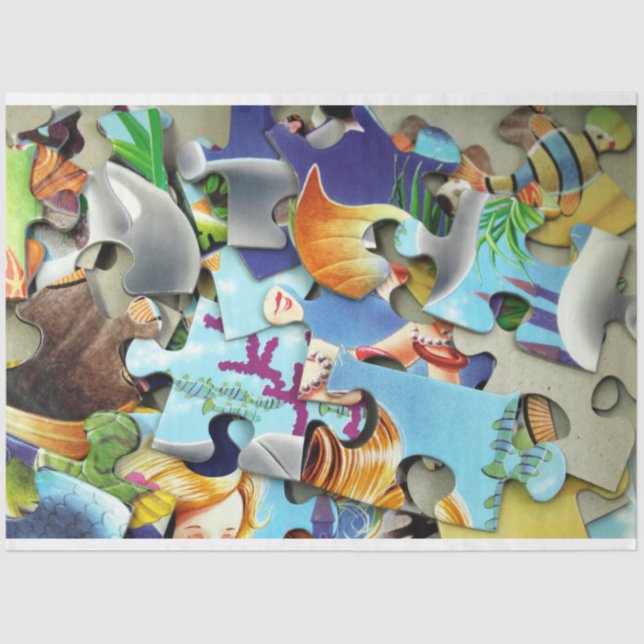 picture puzzle pieces tissue paper (Front)