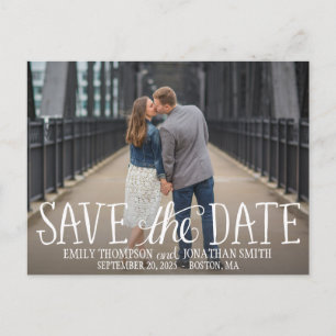 Picture Save The Date Postcard, Horizontal Picture Postcard