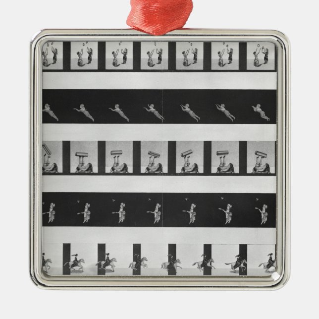 Picture strips for a praxinoscope metal ornament (Front)