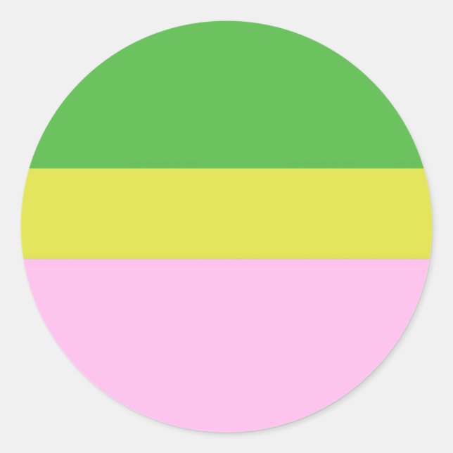 picture three colours art classic round sticker (Front)