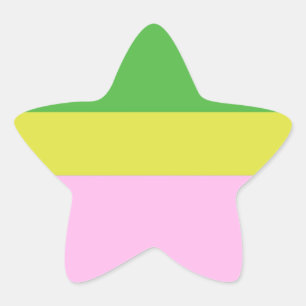 picture three colours art star sticker