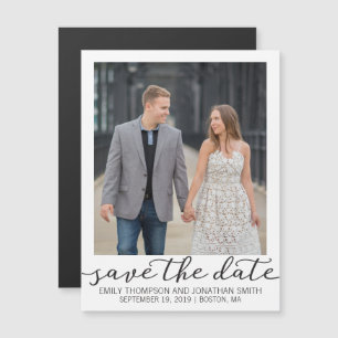 Picture Wedding Save The Date Magnets White Border