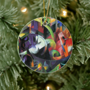 Picture with Cattle by Franz Marc, Vintage Art Ceramic Ornament