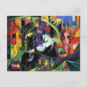 Picture with Cattle by Franz Marc, Vintage Art Postcard