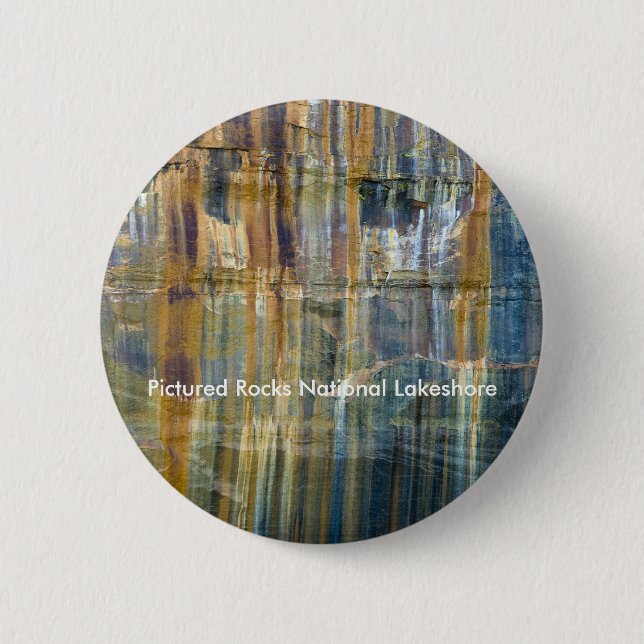 Pictured Rocks National Lakeshore 2 Inch Round Button (Front)