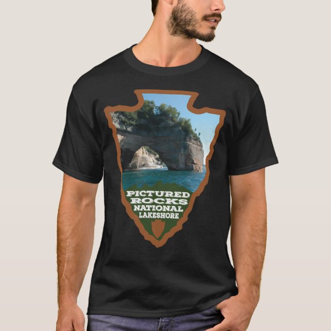 Pictured Rocks National Lakeshore Arrowhead  T-Shirt (Front)