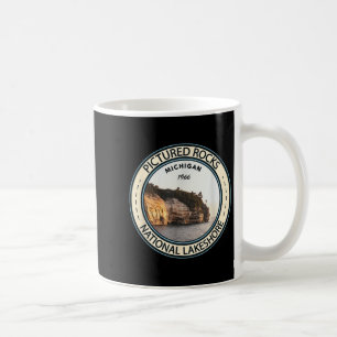 Pictured Rocks National Lakeshore Michigan Badge V Coffee Mug