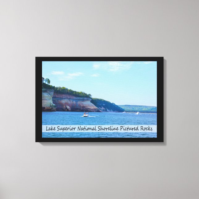 Pictured Rocks/Wrapped Canvas Print (Front)