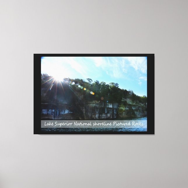 Pictured Rocks/Wrapped Canvas Print (Front)