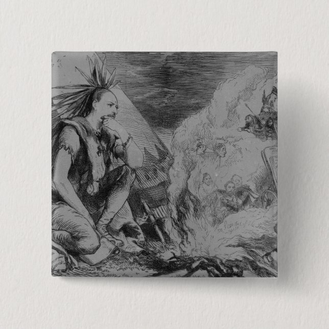 Pictures in the Fire! 2 Inch Square Button (Front)
