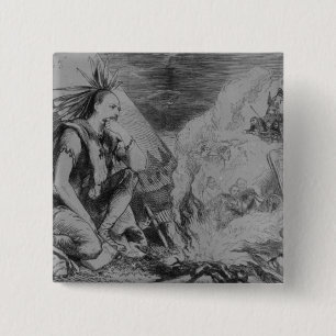 Pictures in the Fire! 2 Inch Square Button
