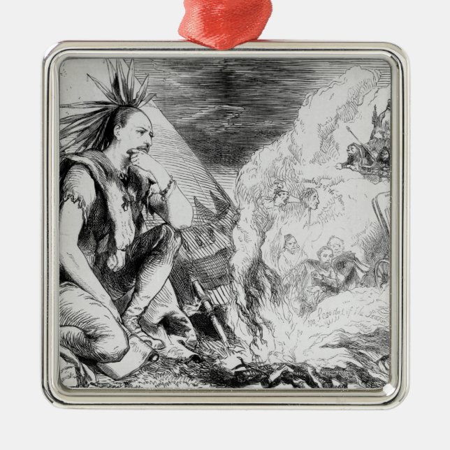 Pictures in the Fire' Metal Ornament (Front)