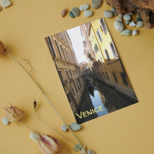 Picturesque Alley in Venice, Italy with Gondola Postcard