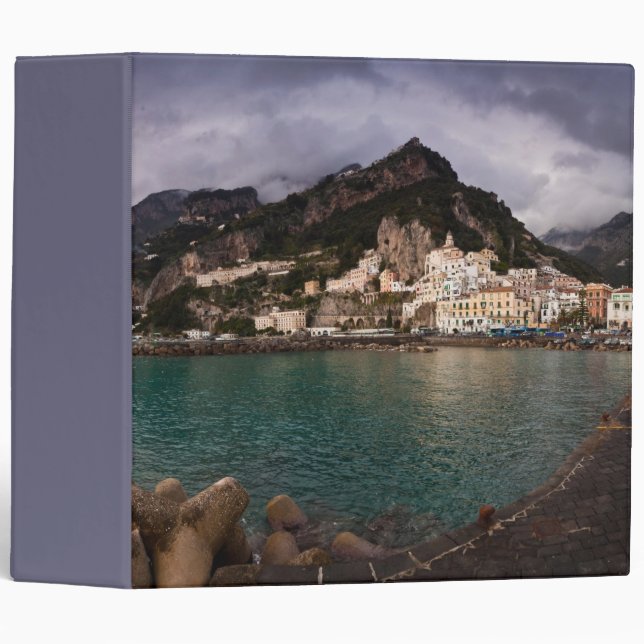 Picturesque Amalfi Coast, Italy Seaside Town Binder (Front/Spine)