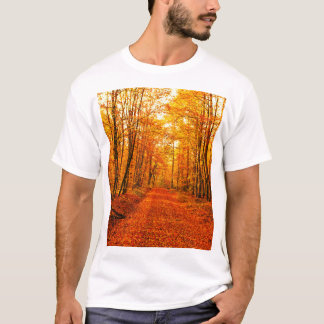Picturesque Autumn Way Landscape T-Shirt