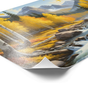 picturesque autumnal scene photo print